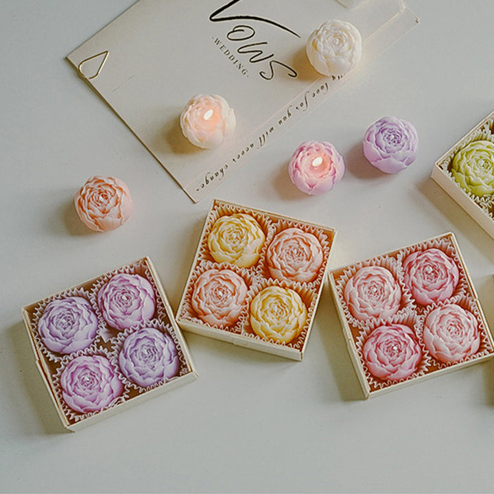 Handmade Floral Scented Candles Gift Set