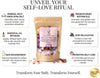 Himalayan pink salt bath soak with dried botanicals