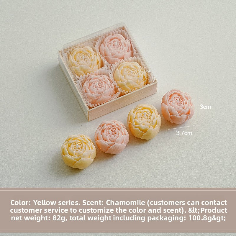 Handmade Floral Scented Candles Gift Set