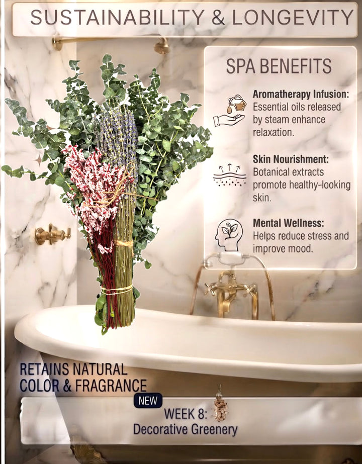 Preserved Lavender &amp; Eucalyptus Shower Bouquet | Spa Gift for Her