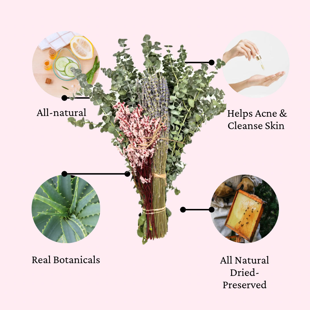 Preserved Lavender &amp; Eucalyptus Shower Bouquet | Spa Gift for Her