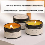 Dried flower crystal soy wax scented candle