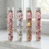 Dried flower bath salts in a gift set